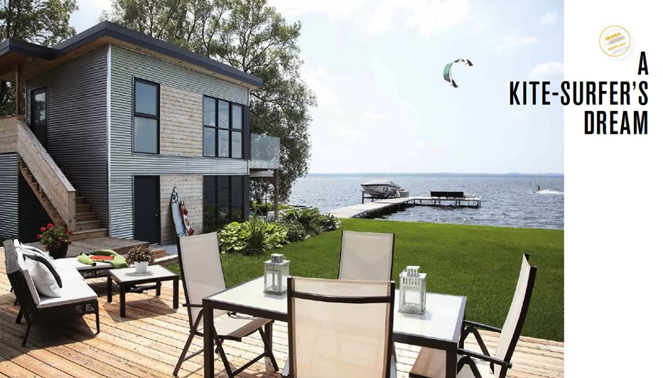Top Interior Design by Dragana Maznic: Kite Surfer's Dream House, Canada. The fluidity of an open concept on the main level, from kitchen to dining room to living space, facilitates a brand of casual entertaining that suits owner’s style of “barefoot luxury.”